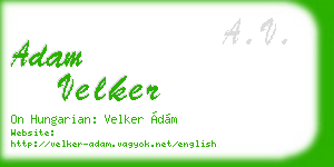 adam velker business card